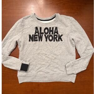 Aiko sweatshirt XS Aloha New York gray crewneck pullover cotton